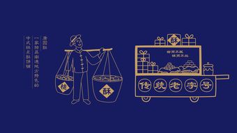 藍(lán)色一頁中式作品 唐園酥中式餅店品牌形象設(shè)計與國內(nèi)貿(mào)易代理